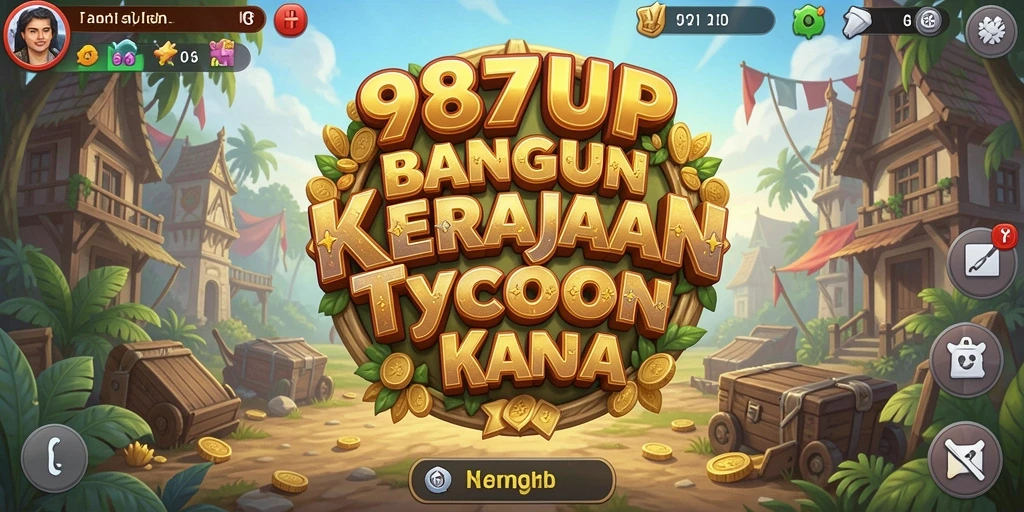 Screenshot gameplay 987UP menampilkan aksi membangun kerajaan Tycoon.