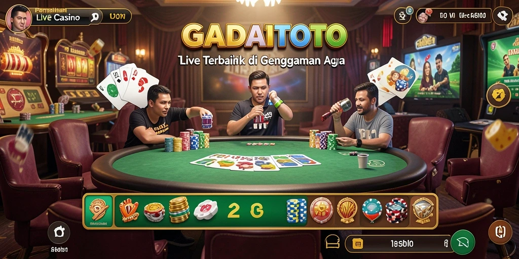 Tampilan gameplay Live Casino GADAITOTO yang menarik dan interaktif.