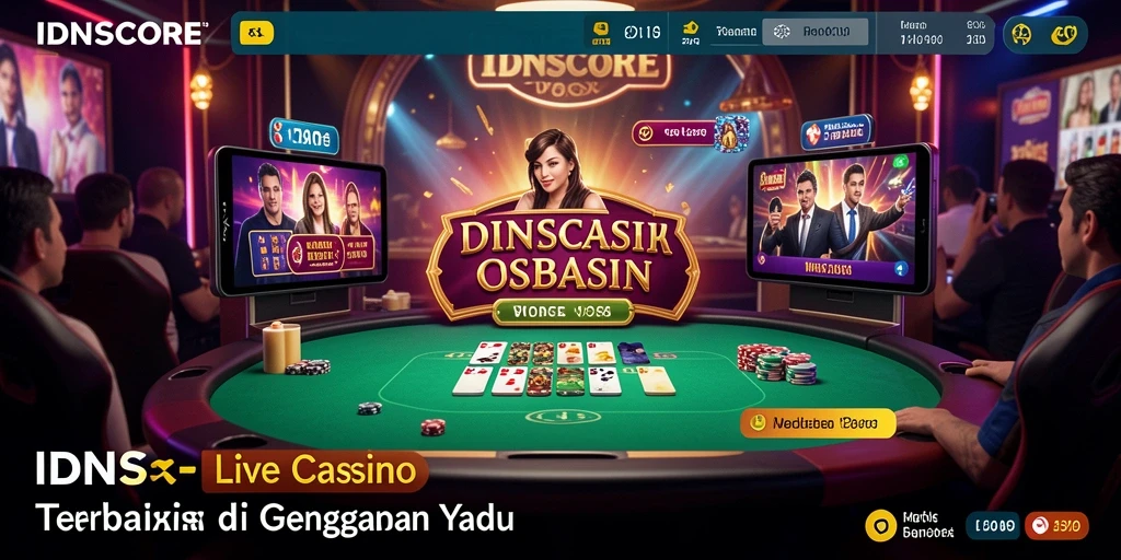 Gameplay Live Casino yang mendebarkan dan interaktif di IDNSCORE.