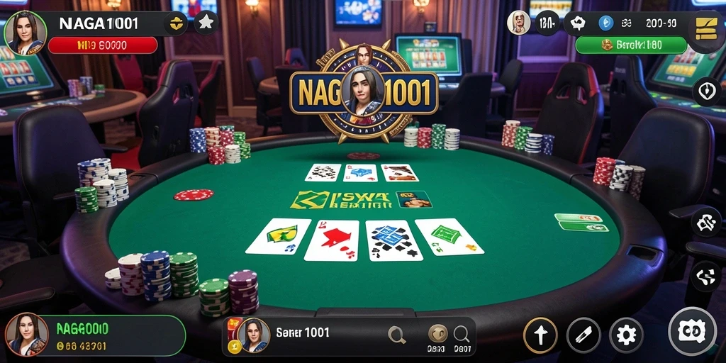 Tampilan gameplay poker yang menarik di NAGA1001.