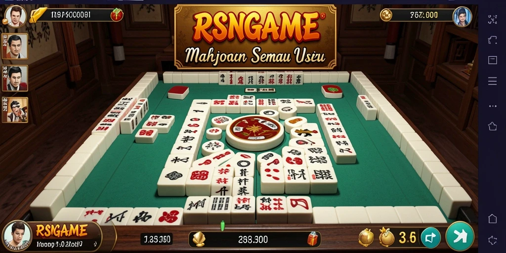 Screenshot gameplay RSNGAME menunjukkan momen menyenangkan saat bermain Mahjong.